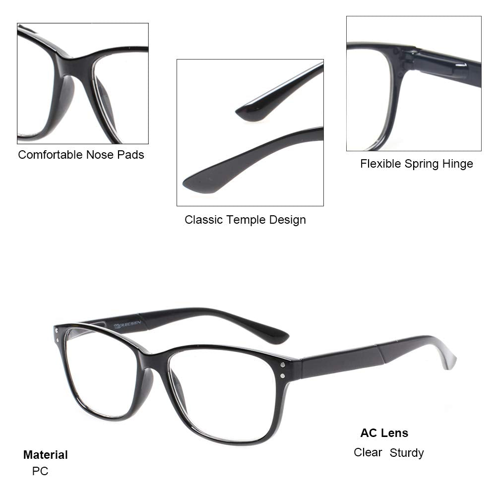 Reading Glasses 5-Pack Quality Readers Spring Hinge Gla