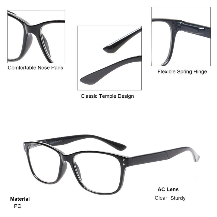 Reading Glasses 5-Pack Quality Readers Spring Hinge Gla