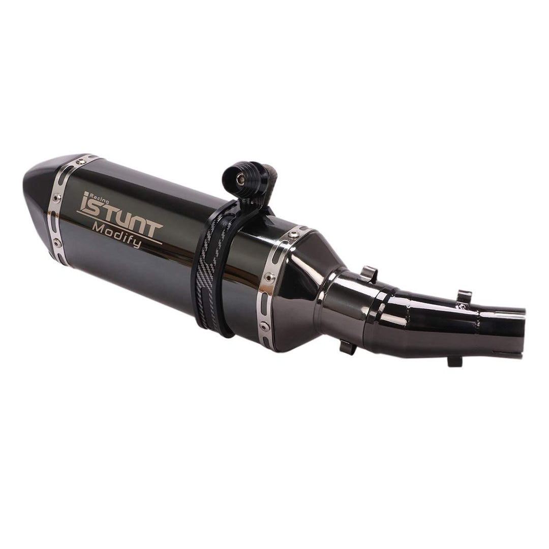 Motorcycle Slip on Half Exhaust System Muffler Pipe for Ninja 300 Z250 Z300 2013-2017 Ninja 250R 2008-2017 Full Gossy Black