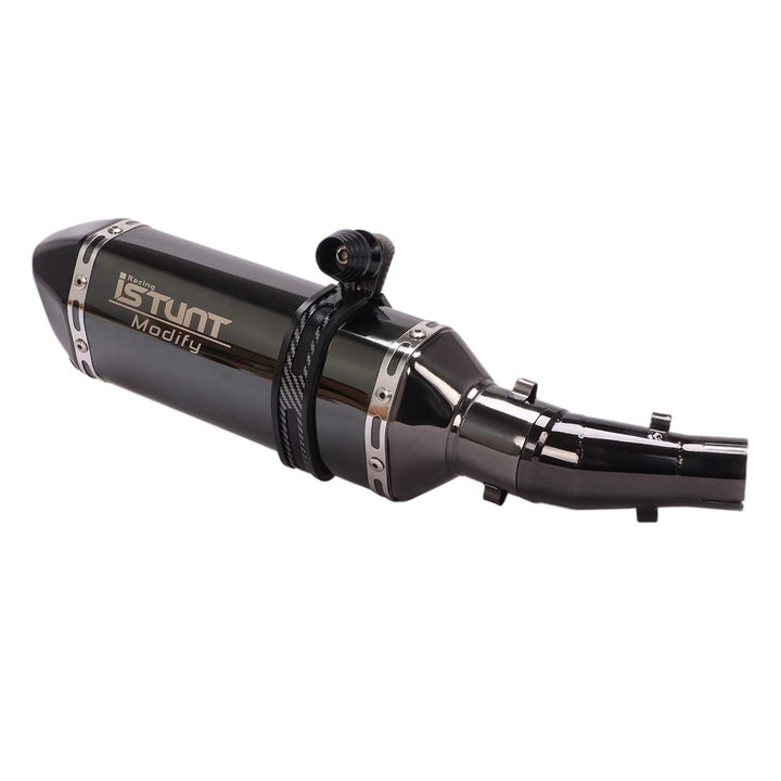 Motorcycle Slip on Half Exhaust System Muffler Pipe for Ninja 300 Z250 Z300 2013-2017 Ninja 250R 2008-2017 Full Gossy Black