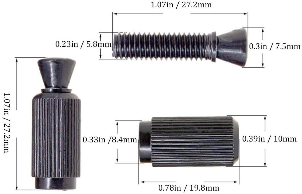 Set of 3pcs Noiseless Tremolo Spring Claw Kit &amp; 2pcs Bridge Mounting Studs Great Compatible for Fender Stratcaster Floyd Rose Tremolo Double Locking System