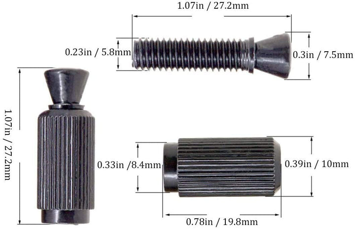 Set of 3pcs Noiseless Tremolo Spring Claw Kit &amp; 2pcs Bridge Mounting Studs Great Compatible for Fender Stratcaster Floyd Rose Tremolo Double Locking System