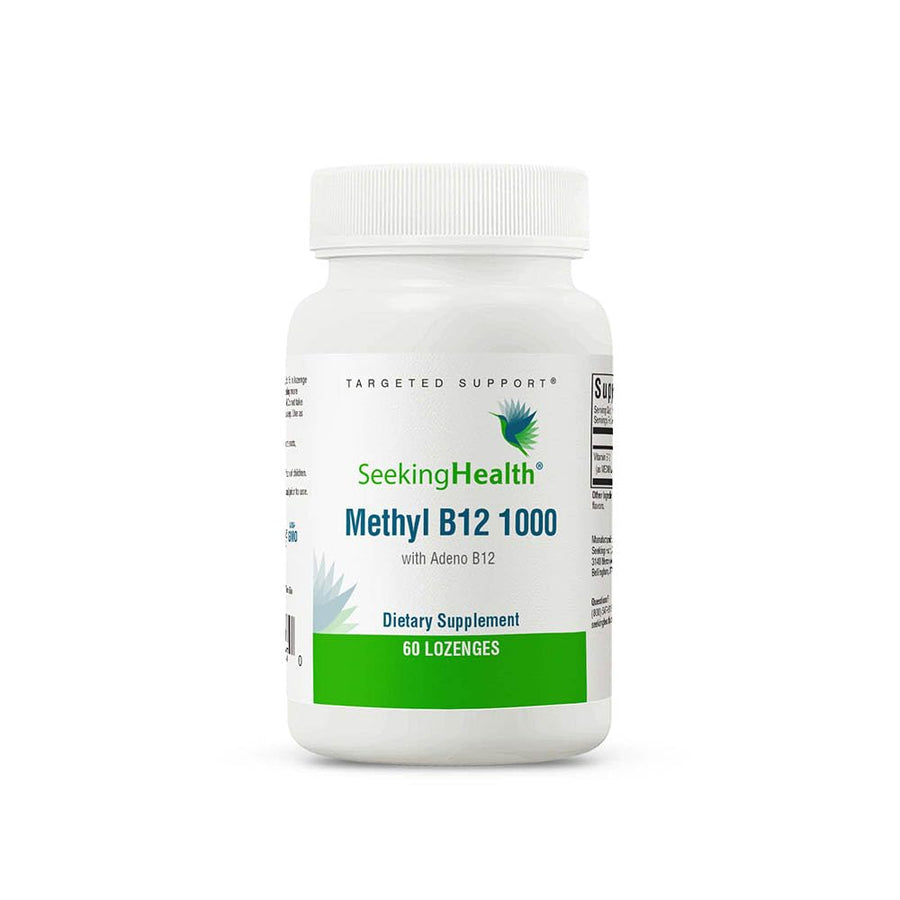 Active B12 1000, 1000 mcg B12 as Adenosylcobalamin and Methylcobalamin, Supports Homocysteine Levels and Methylation, MTHFR Support, Vegan and Vegetarian (60 lozenges)*