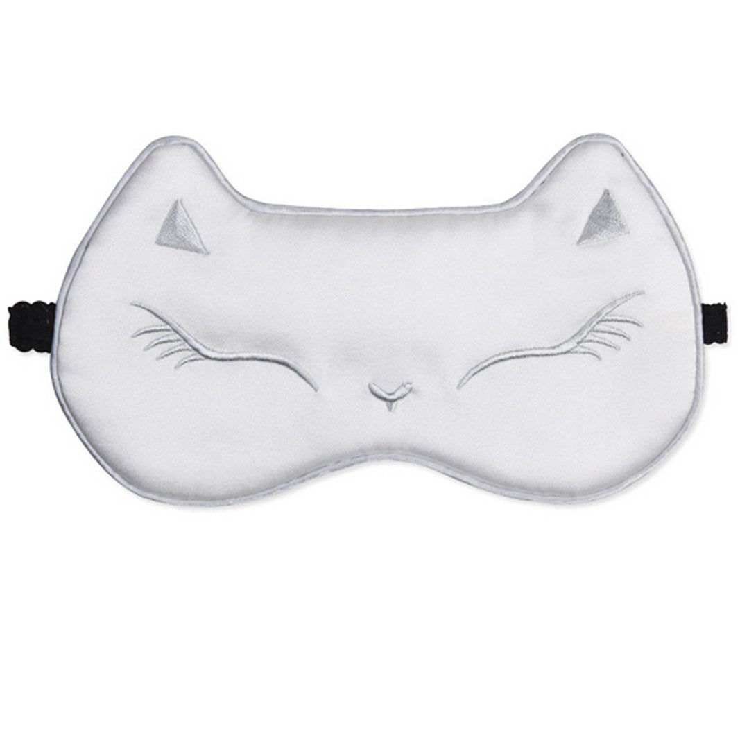 Sun Kea Women Girls Silk Eye Mask Cute Cat Sleeping Eye