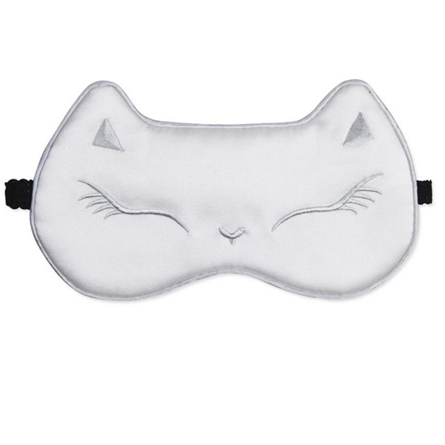 Sun Kea Women Girls Silk Eye Mask Cute Cat Sleeping Eye