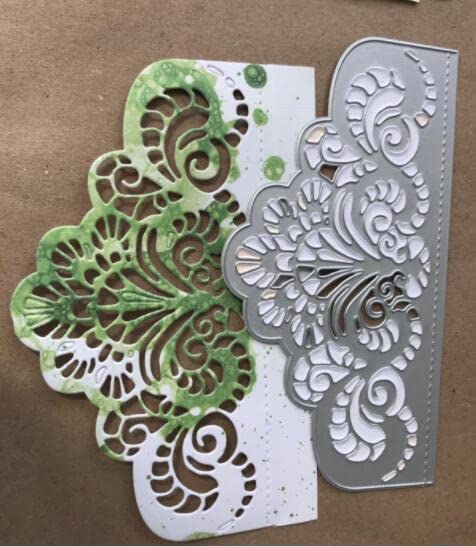 Lace Shape Cutting Dies, Letmefun Metal Cutting Dies Stencils New 2019 Flower Border Crafts Die Cuts for DIY Scrapbooking Paper Cards Decorations Embossing