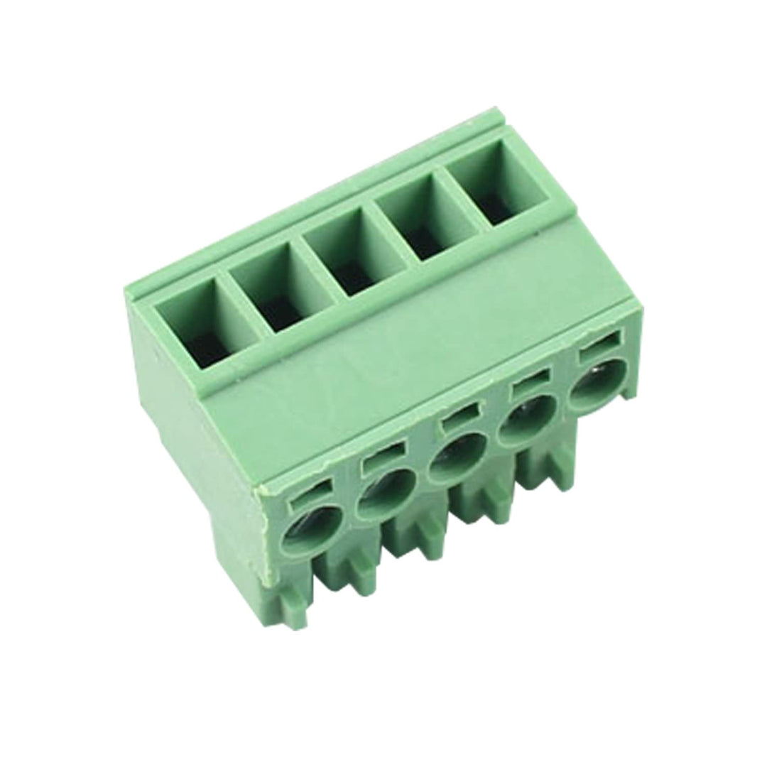 Cermant 10PCS 5 Pin 3.5mm Pitch PCB Green Pluggable Ter