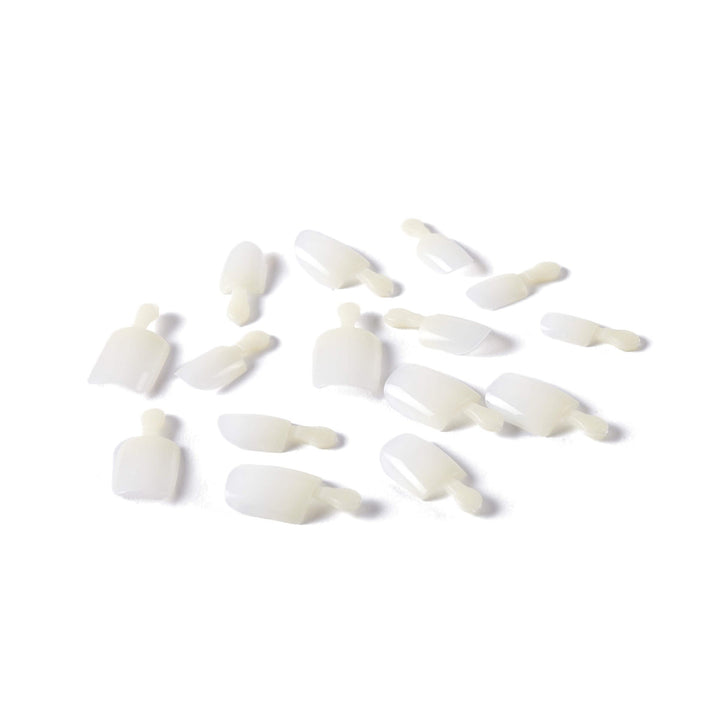 Salon Acrylic Natural Press On Nails, Nail glue included, &#39;Rare&#39;, Nude, Short Size, Squoval Shape, Includes 28 Nails, 2g Glue, 1 Manicure Stick, 1 Mini File