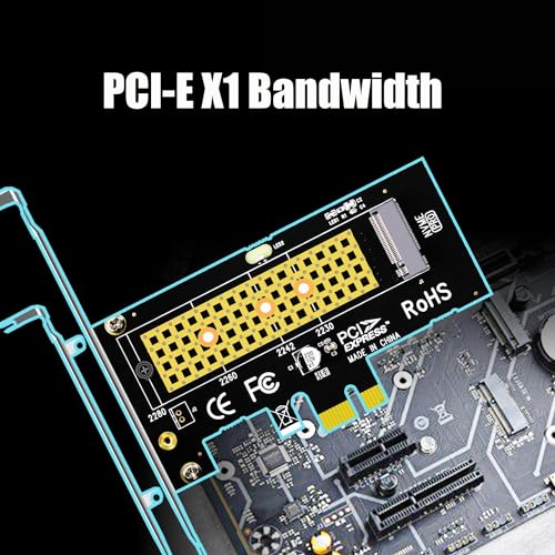 GLOTRENDS PA09-X1 M.2 NVMe to PCIe X1 Adapter for 2230/