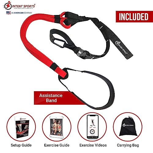Pull Up Assist Bands - Assistance and Resistance Bands for Pull-Up, Fitness, Body Stretching, Chin Up, Weightlifting, Powerlifting, Heavy Duty, Exercise Videos, eBook (Patented)