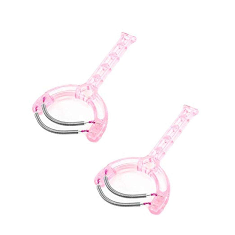 Xmhf 2Pcs Pink Handle Dual Spring Facial Fine Hair Remo