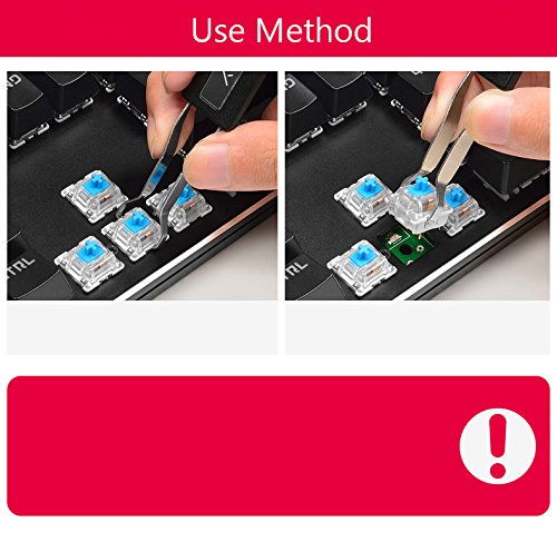 2 Pack Keycap Puller, Stainless Steel Key Keycap Removal Tool/Keycap Remover/Remove Fixing Keyboard Tools for Mechanical Keyboard