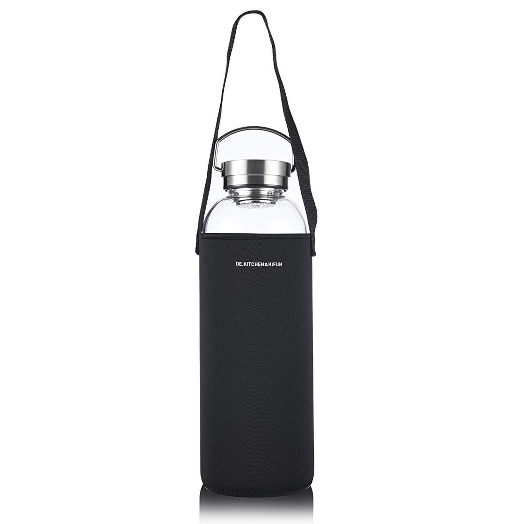 DE.KITCHEN&amp;HIFUN Glasss Water Bottle 64oz, Larg