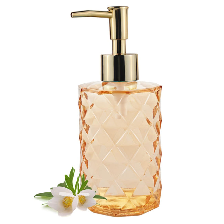 Orange Soap Dispenser with Pump Hand Soap Dispenser for Kitchen Bathroom Decorative Soap Dispenser Orange Soap Dispenser Christmas Decorations Dish Dispenser Bottle for Kitchen Sink