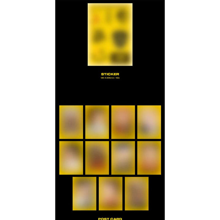- ZERO: FEEVER EPILOGIST Album Z Version (Folded Poster), Gold, (Ateez-FevEpi)