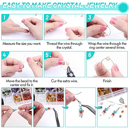 Jewelry Making Kits for Adults Women with 28 Colors Crystal Beads, 1660Pcs Crystal Bead Ring Maker Kit with Jewelry Making Supplies