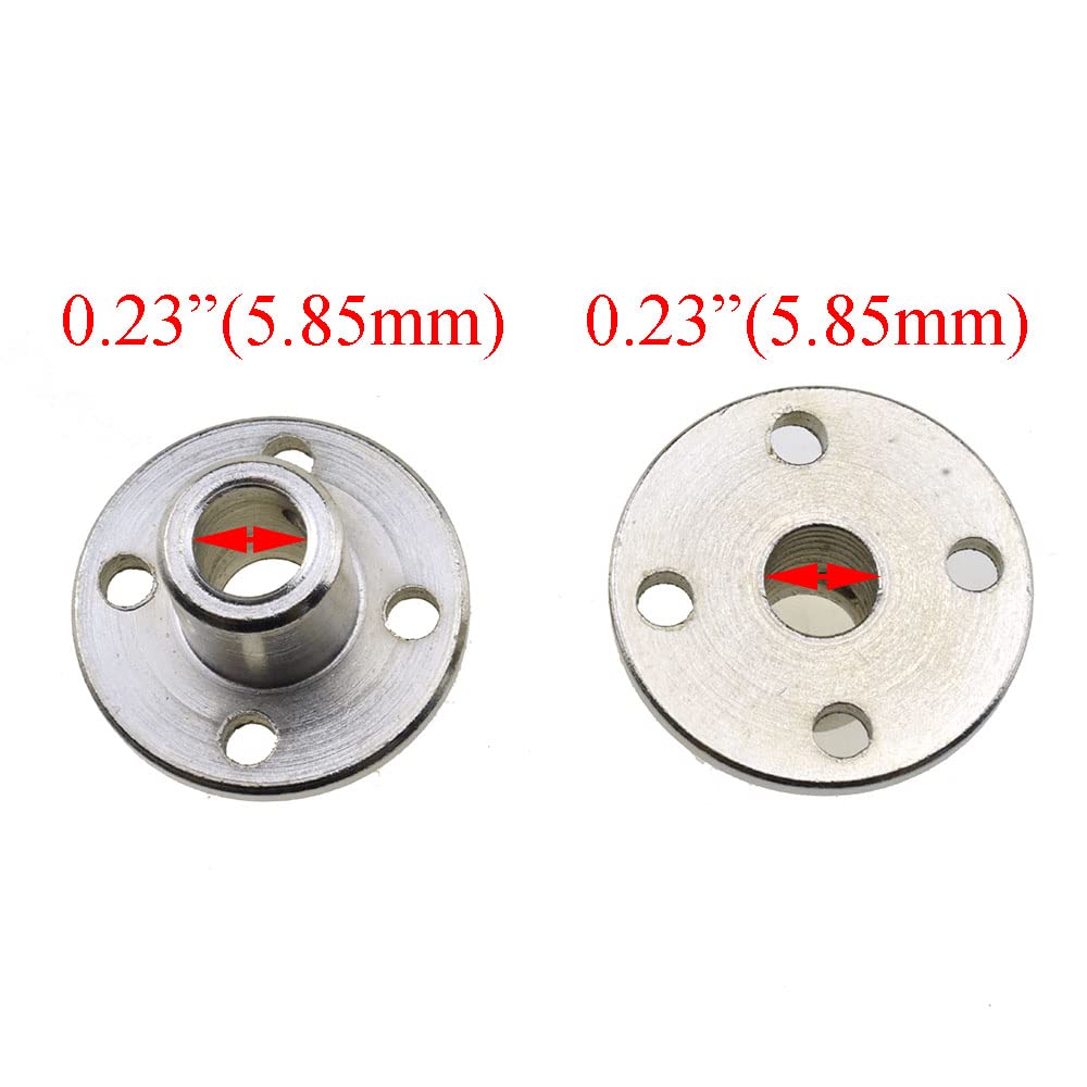 HAHIYO 6mm Inner Diameter Flange Coupling Connector wit