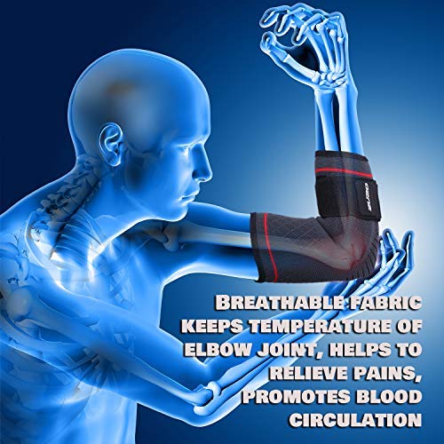 2U2O Fitness Elbow Brace Compression Support Sleeve for