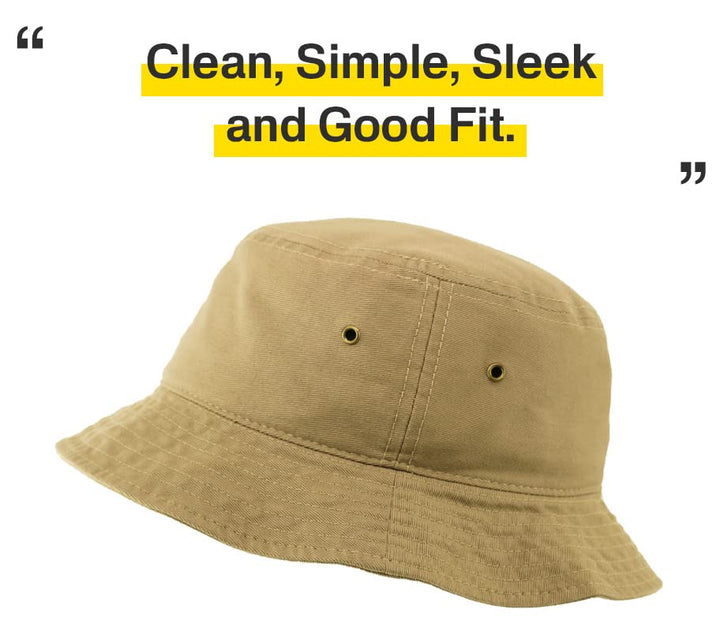 KBM-500 KHK L/XL Unisex Washed Cotton Bucket Hat Summer Outdoor Cap