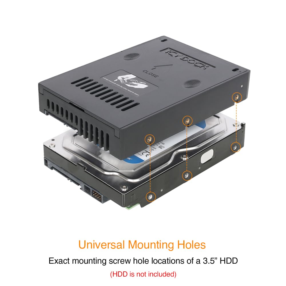 2.5 inch to 3.5 inch SATA HDD &amp; SSD Mounting Kit for Internal 3.5 Drive Bay with Removable Cover | EZConvert Lite MB882SP-1S-2B