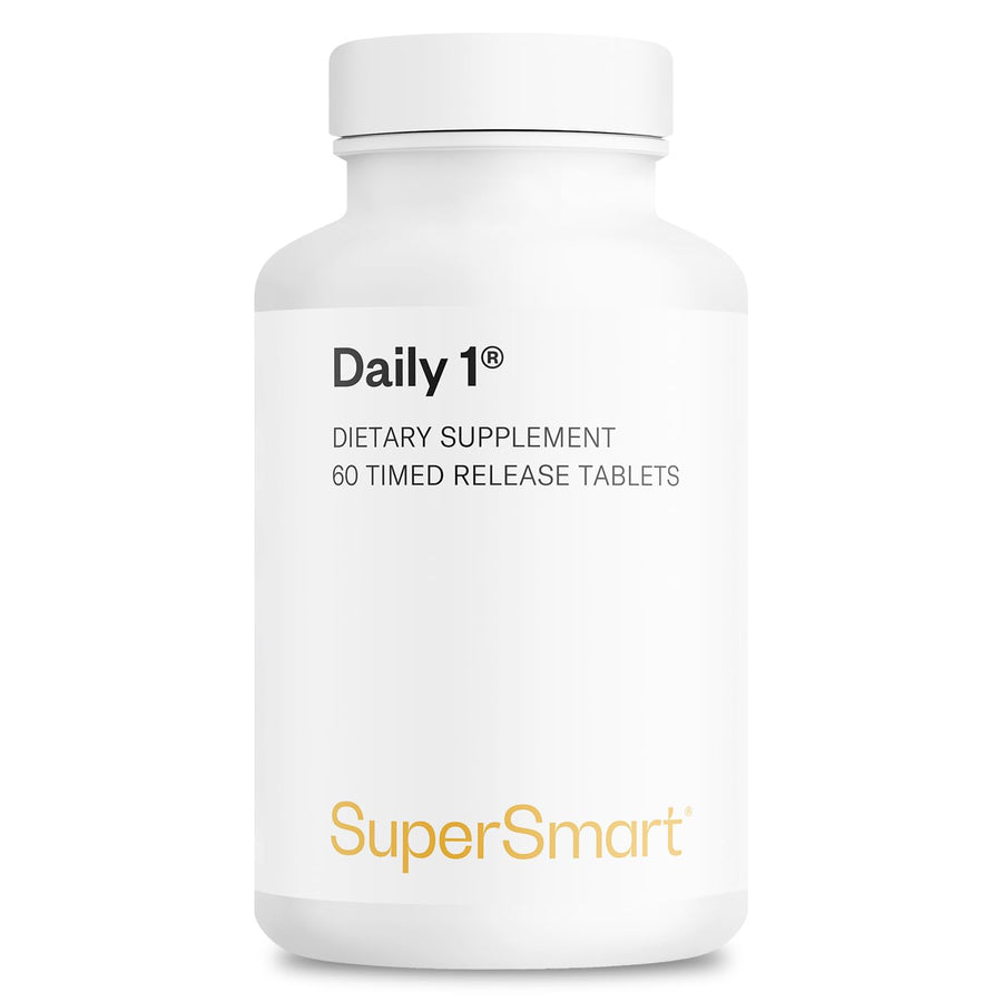 - Daily 1® Timed Release - Multivitamin Supplement for Women & Men - with BioPQQ®, Vitamin A, B, C, D & E, Biotin, Quercetin & Fisetin | Made in USA | Non-GMO & Gluten Free - 60 Tablets
