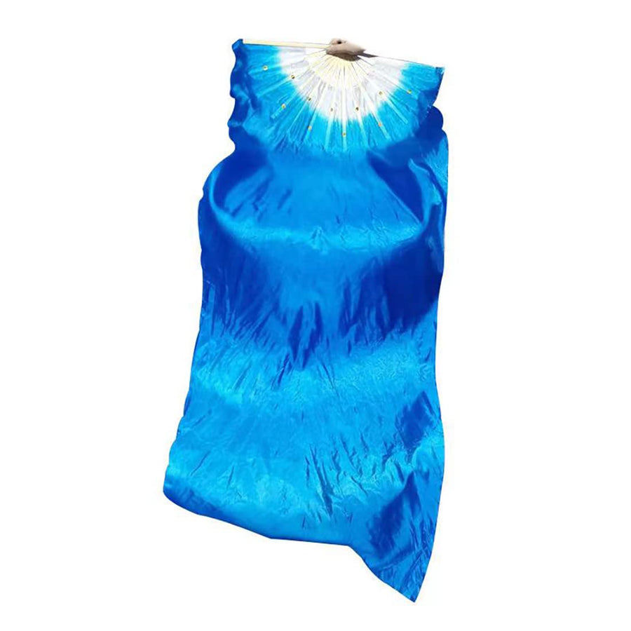 1.8m Colorful Belly Dancing Silk Bamboo Veils Dance Long Fans by Whatwears