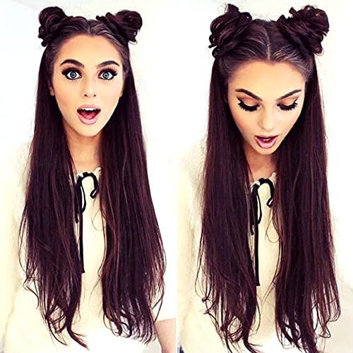 2PCS Cat Ears Hair Donut Chignon Claw Clip in Messy Hair Bun Mini Claw Clip in Updo Bun Extensions Wig Accessory Ponytail Hairpieces for Women and Girls