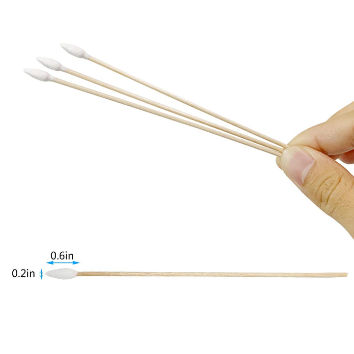 500pcs Precision Cotton Swabs with 6&#39; Long Sticks for Gun Cleaning, Makeup or Pets