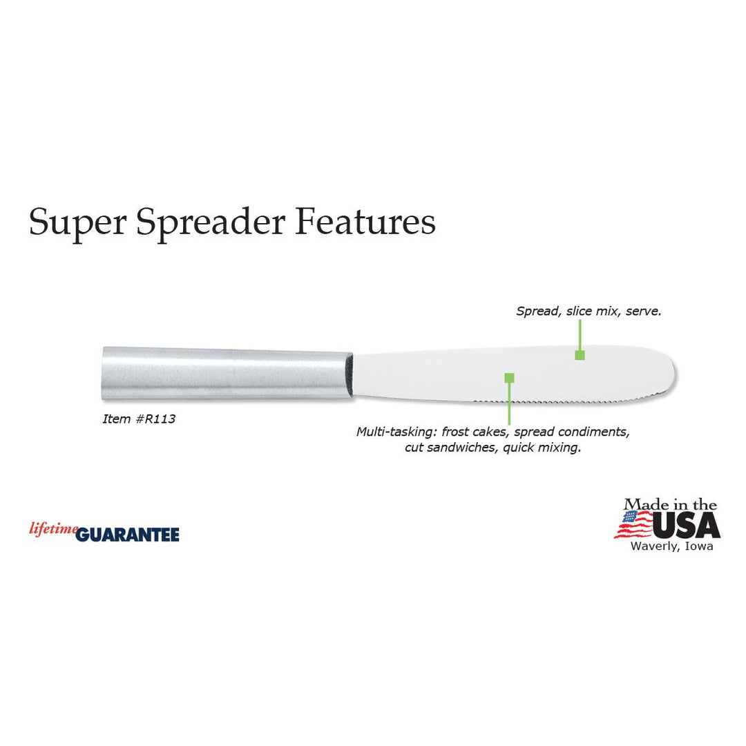 Rada Cutlery Super Spreader - Spreading Knife Made from Stainless Steel With Brushed Aluminum Handle Made in USA