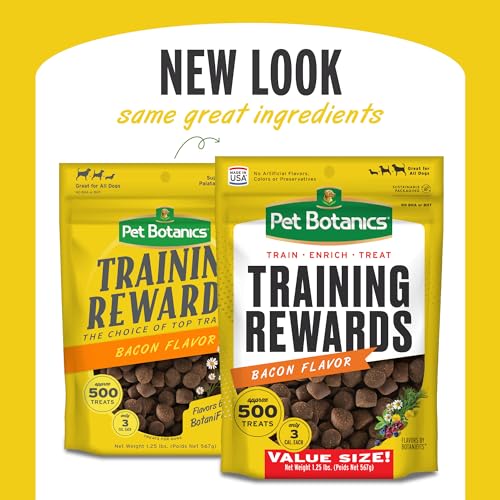 Training Rewards Treats for Dogs, Made with Real Pork Liver, Focuses, Motivates, Rewards, Speeds Up Learning Curve, No BHA, BHT, Ethoxyquin, Bacon, 20 oz (1 pack)
