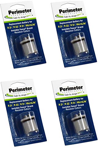 Four Pack Dog Fence Batteries for Invisible Fence R21 or R51 Receiver Collars (4-Pack)