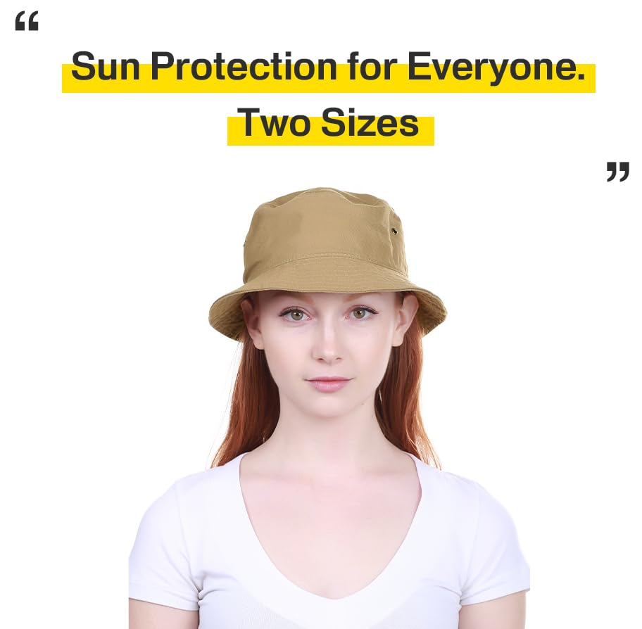 KBM-500 KHK L/XL Unisex Washed Cotton Bucket Hat Summer Outdoor Cap