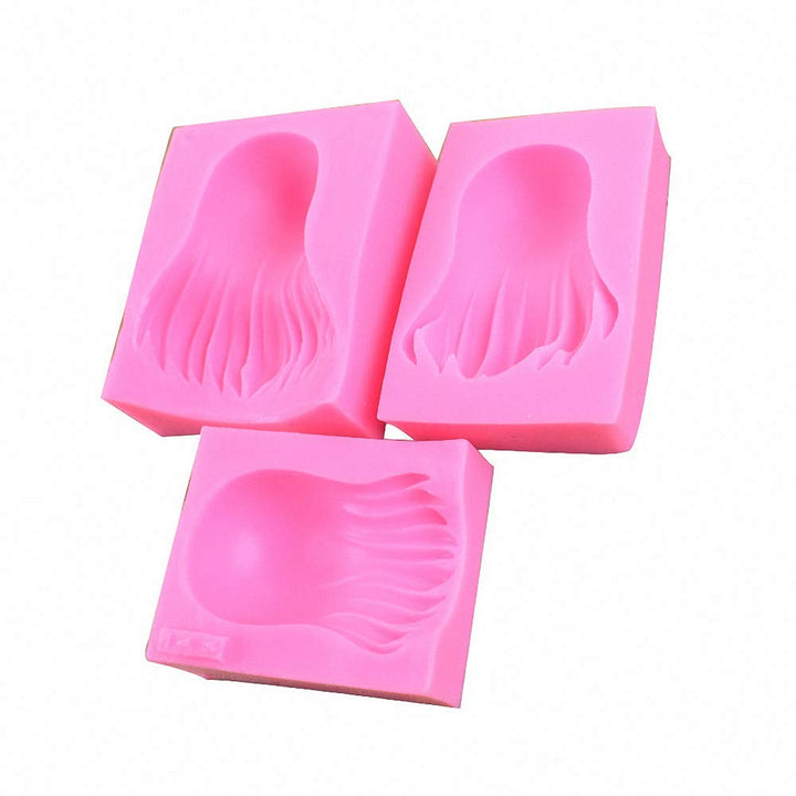 3Pcs/Set Girl Doll Hair Shaped Clay Mold Women Hairstyl
