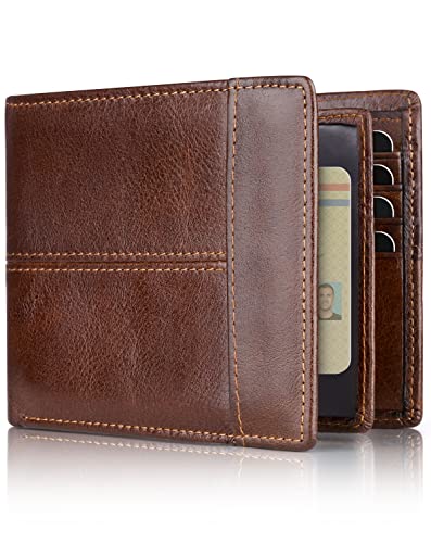 Swallowmall Mens Wallet Rfid Blocking Leather Wallet fo
