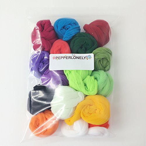 20 Colors Set (2.5M Each) Nylon Stocking Flower Fabric for Flowers Making