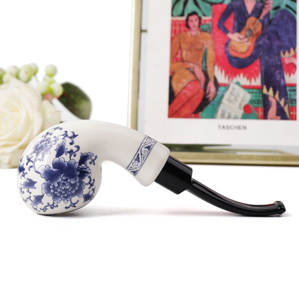 tobacco Pipe Tube with Bent Acrlyic Stem Mouthpiece with 9mm Filter AN0001