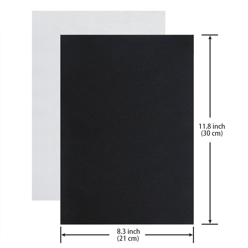 10PCS Black Self Adhesive Felt Sheets, Thickened Sticky Back Felt Fabric for Jewelry Box Felt Liner Art and Craft Making A4 Size8.3 by 11.8