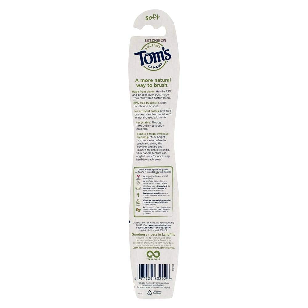 Tom&#39;s of Maine Toms Toothbrsh Adult Sft Size 1ct Toms Toothbrush Adult Soft Single