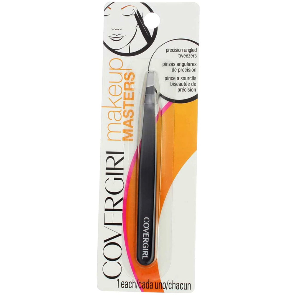 Makeup Masters Precision Angled Tweezers, 1 Count (packaging may vary)