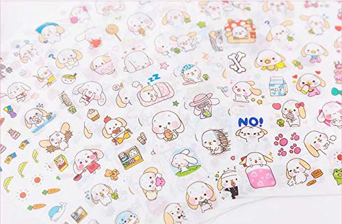 12 Sheets Kawaii Dog Korean Stickers for Kids - Cute Planner Stickers Journal Scrapbooking Stickers for DIY Arts and Crafts,Life Daily Planner,Bullet Journals,Scrapbooks,Calendars (Dog)