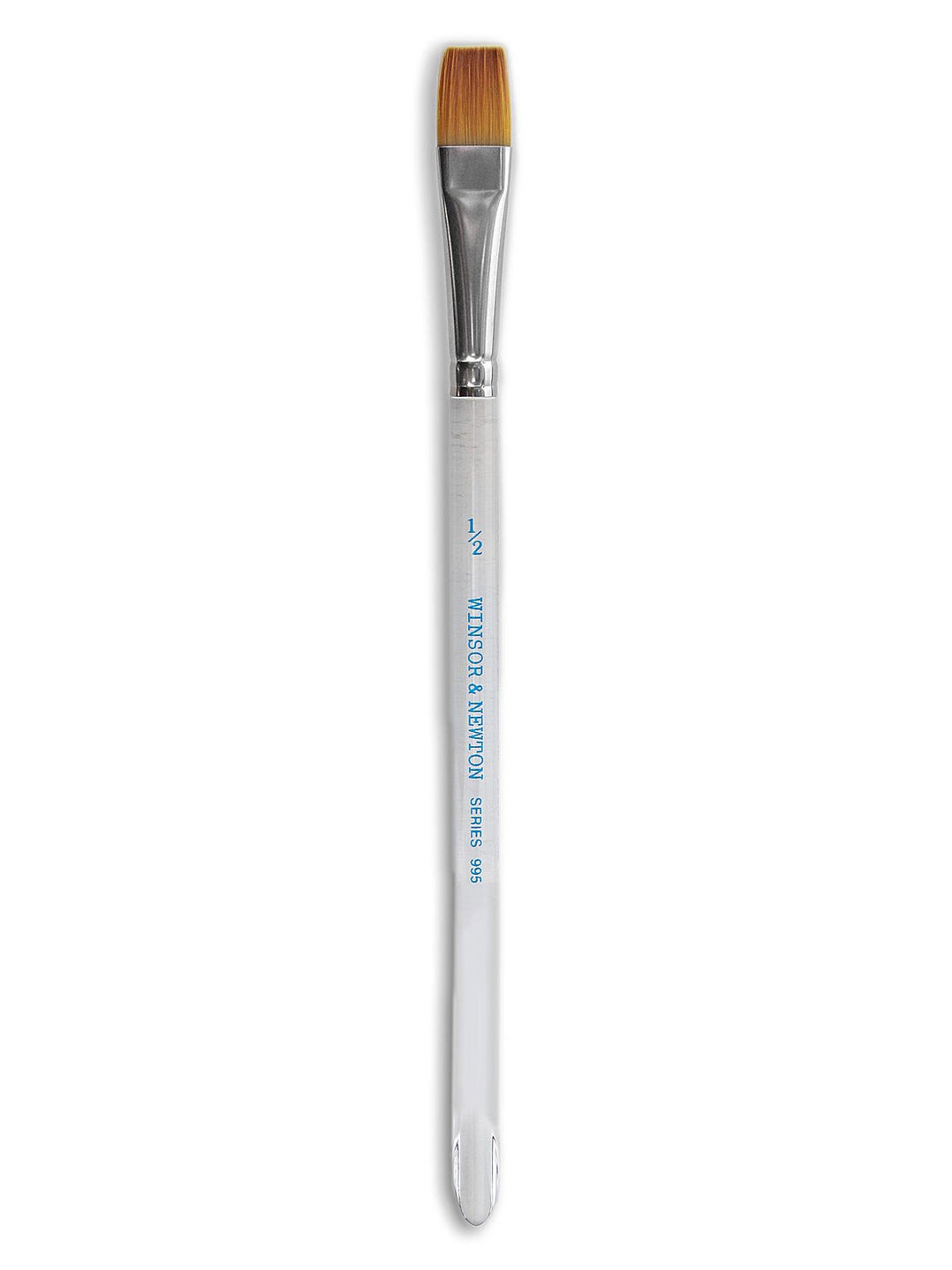 Winsor &amp; Newton Series 995 Aquarelle Golden Nylon Short Handle Brush-Flat Wash ½, ½