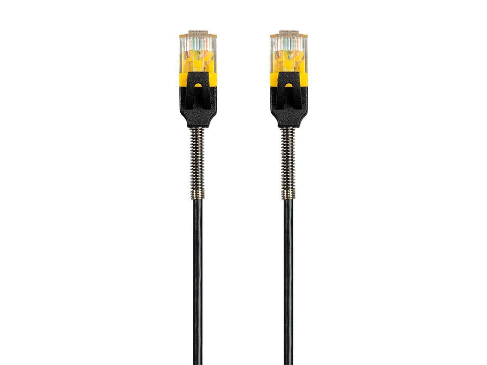 Cat6 Ethernet Patch Cable - Snagless, Reinforced, 550MHz, UTP, 30AWG, 5 Feet, Black - SlimRun Series
