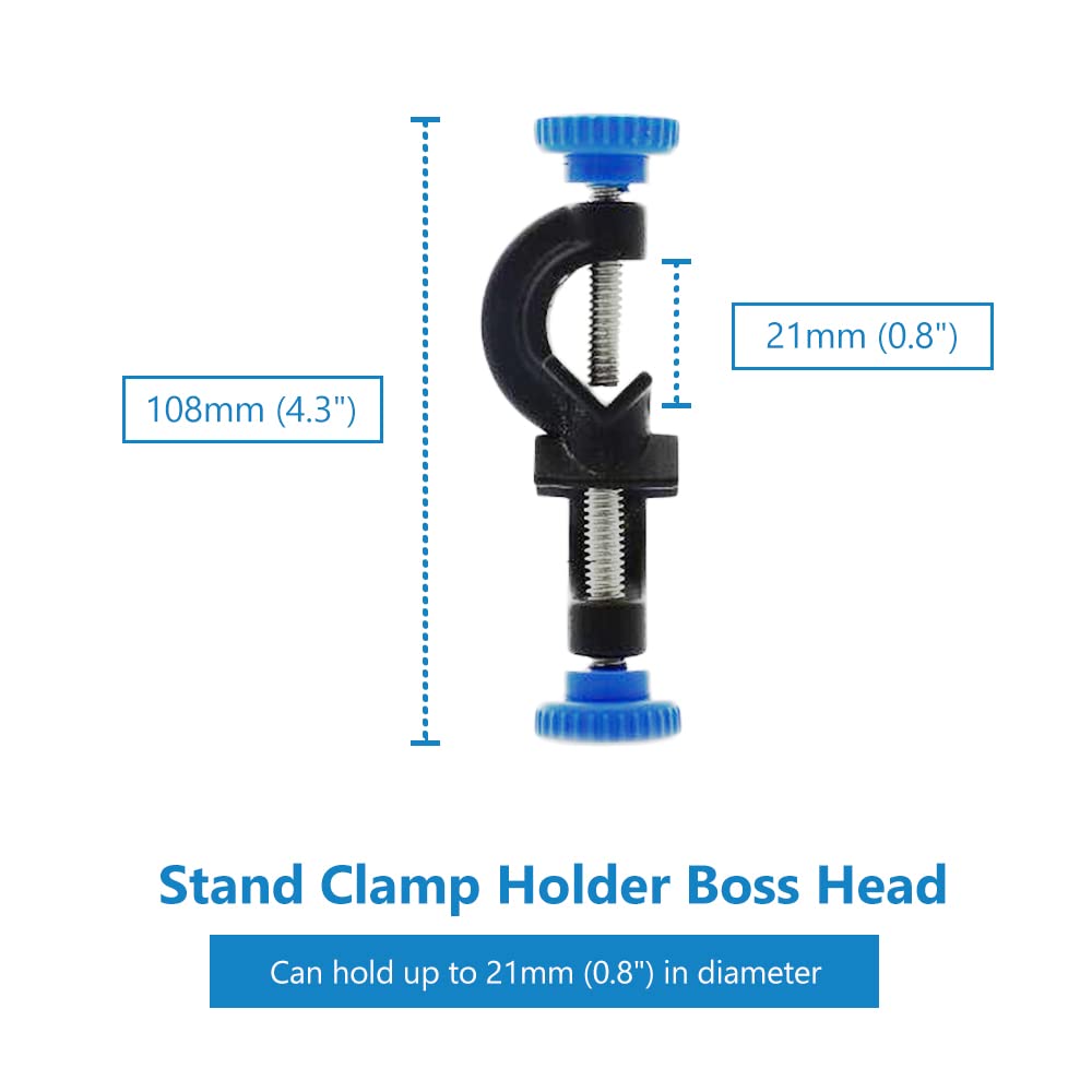 Lab Chain Clamp Holding 40-180mm (1.6-7) with Stand Clamp Holder Bosshead for Fixing Beaker, Securing Cylindrical Glassware