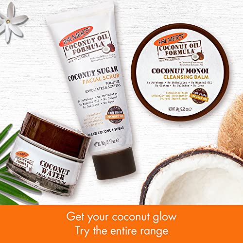 Palmer&#39;s Coconut Oil Formula, Coconut Monoi Facial Cleansing Balm and Makeup Remover, 2.25 Ounces