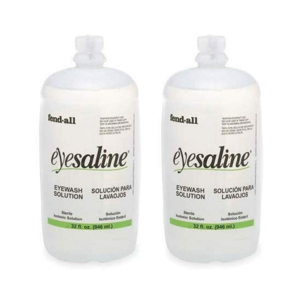 Eyesaline Eyewash Saline Solution Bottle Refill, 32 oz (2 Pack)