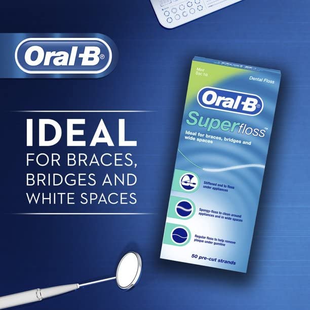 Oral-B Super Floss, Dental Floss, Original (50-count), 