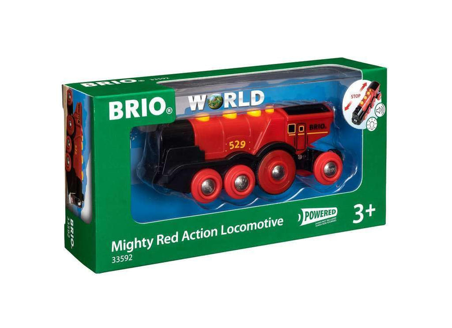 BRIO World 33592 Mighty Red Action Locomotive - Battery
