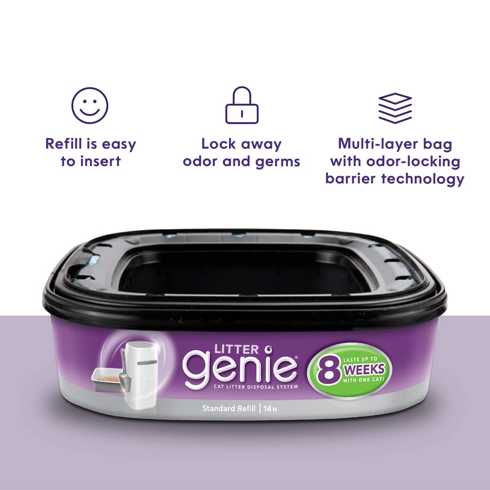 Refill Bags (3-Pack) Multi-Layers of Odor-Barrier Technology 1 Square Refill Lasts Up to 2 Months