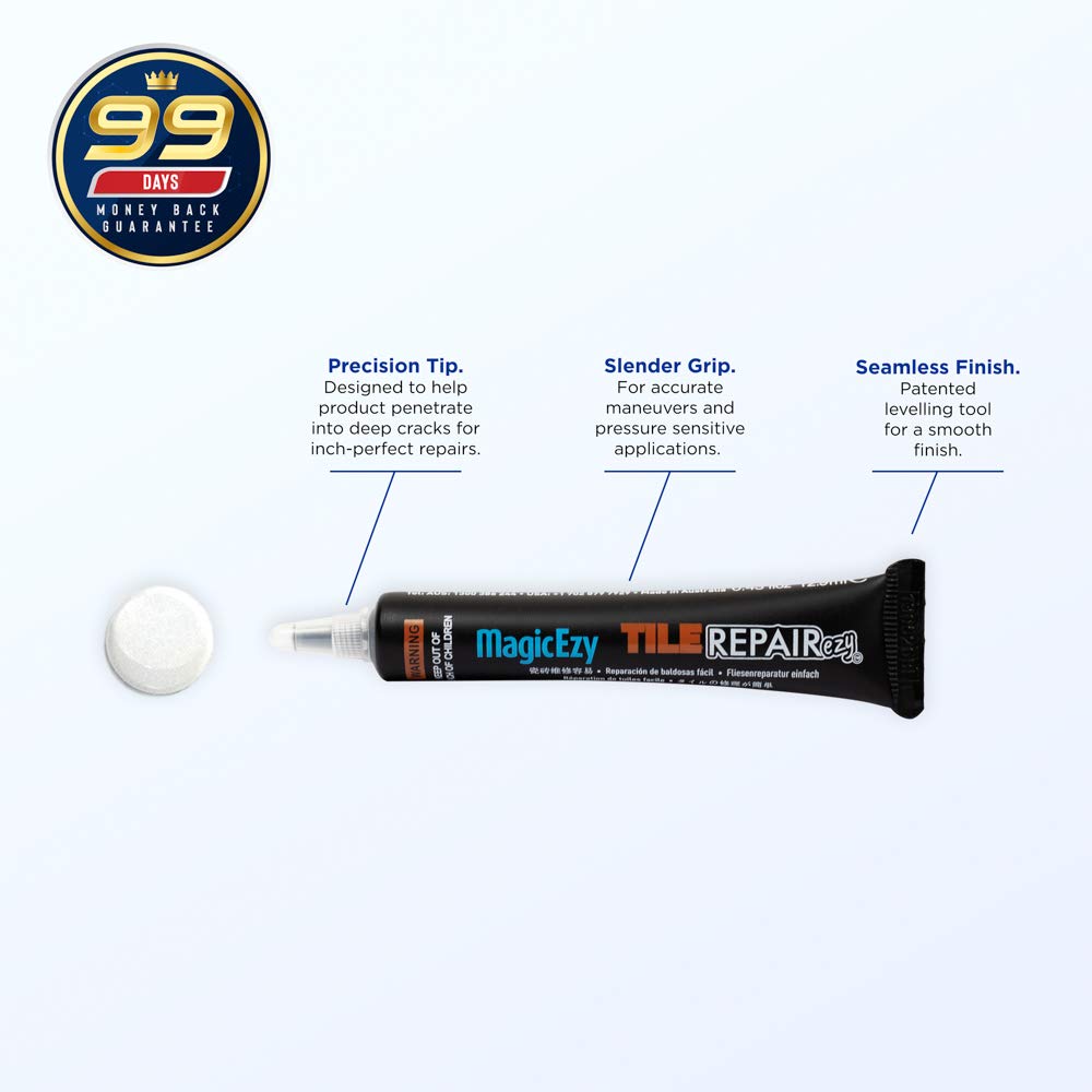 MagicEzy Tile Repairezy (Metallic White) -Fix Chipped T