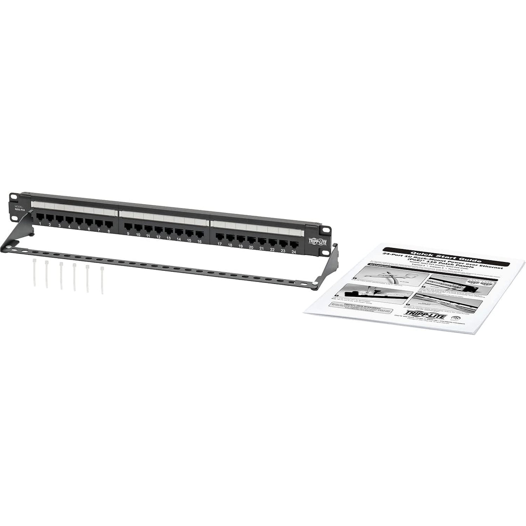 Eaton Tripp Lite Cat6 24-Port PoE+ Patch Panel, RJ45 Et
